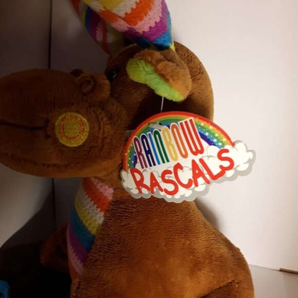 Rainbow Rascals Moose 11 inch Plush NWT - Picture 2 of 3